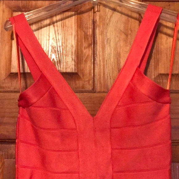 French Connection Orange Bandage Dress - Picture 2 of 4